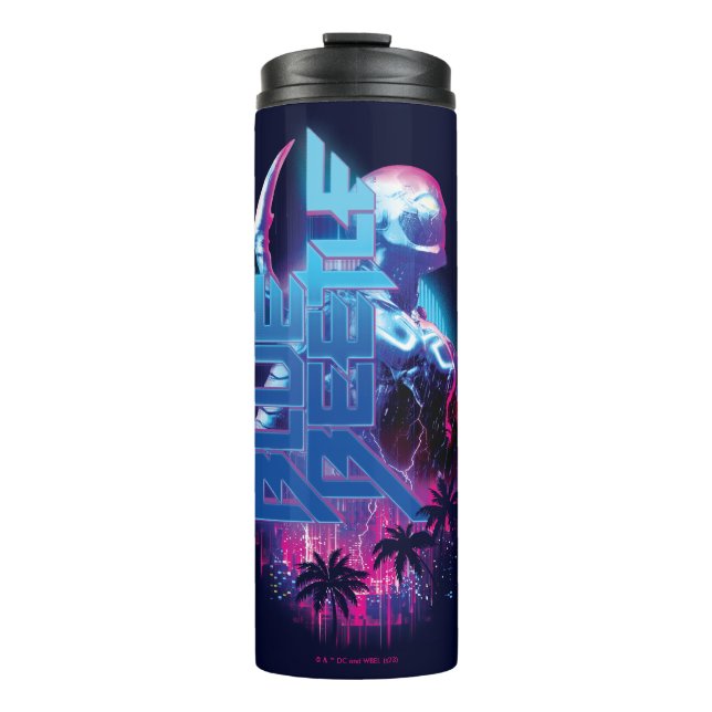 Termo Blue Beetle Retrowave City Lights (Anverso)