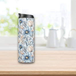 Termo Blue & Blush Botanical Watercolor