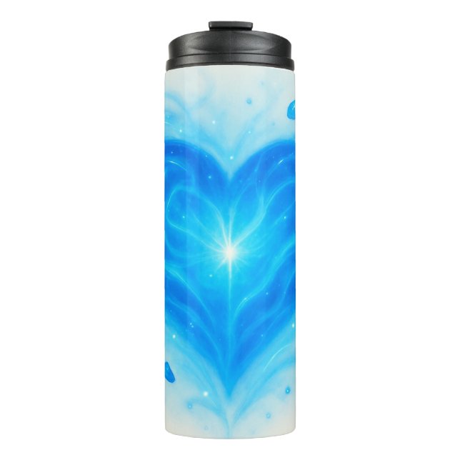 Termo Blue Heart Energy Water Bottle – Spiritual Power f (Anverso)