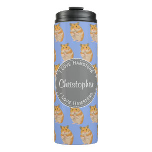Termo Blue I love Hamsters Hamster Hamster Pattern