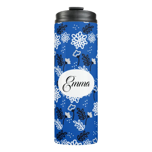 Termo Blue leaves romantic garden (Anverso)