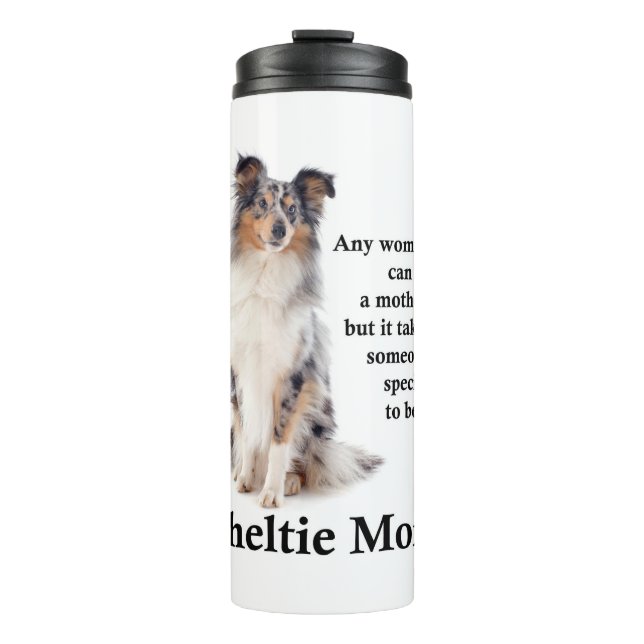 Termo Blue Merle Sheltie Mom Thermal Tumbler (Anverso)