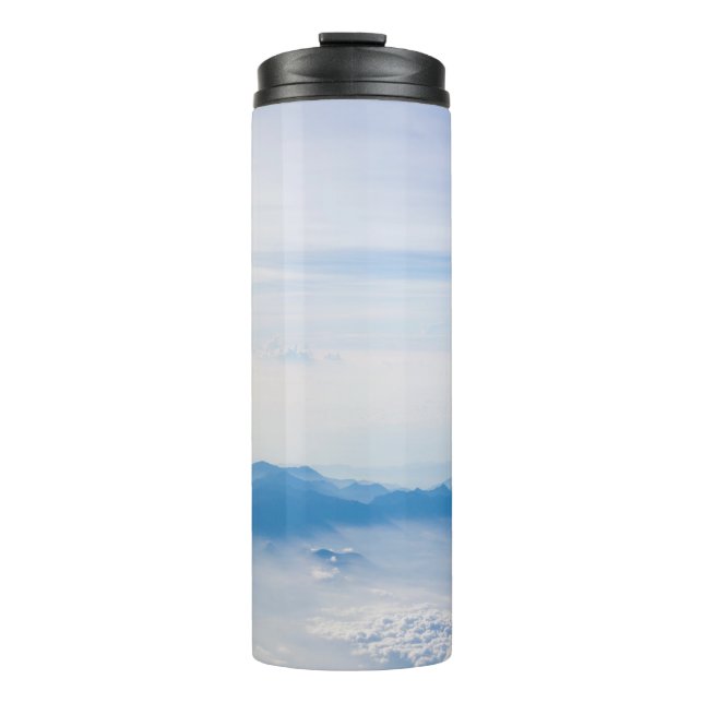 Termo Blue sky and mountains view from airplane stylized (Anverso)
