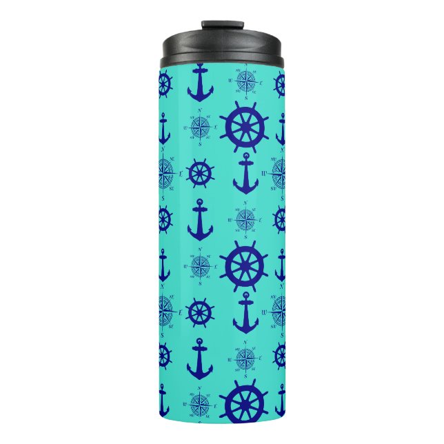 Termo Blue Turquoise Nautical Coastal Boating (Anverso)