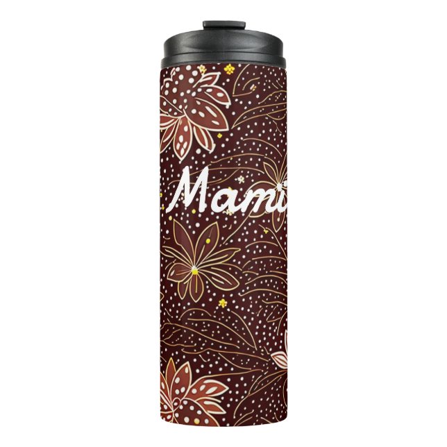 Termo Blumenmuster braun (Anverso)