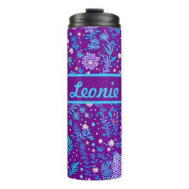 Termo Blumenmuster lila, türkise, pink