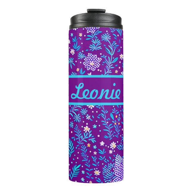 Termo Blumenmuster lila, türkise, pink (Anverso)