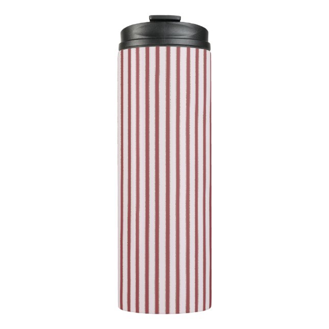 Termo Blush Pink Red Stripes Christmas (Anverso)