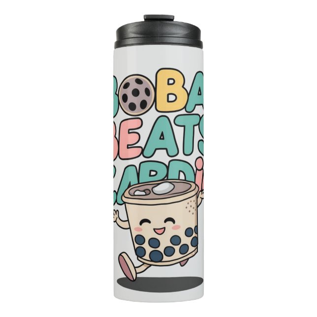 Termo Boba Beats Cardio divertido (Anverso)