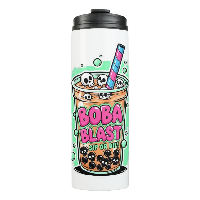Termo Boba Blast – Sip or Die! Thermal Tumbler (Anverso)