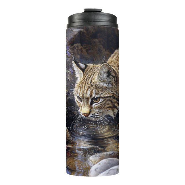 Termo Bobcat con flores silvestres Arte escénico (Anverso)