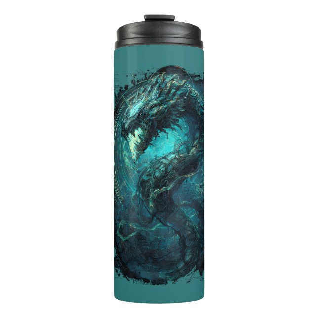 Termo Bobina Espectral Serpiente Cyberpunk Arte Oscuro (Anverso)