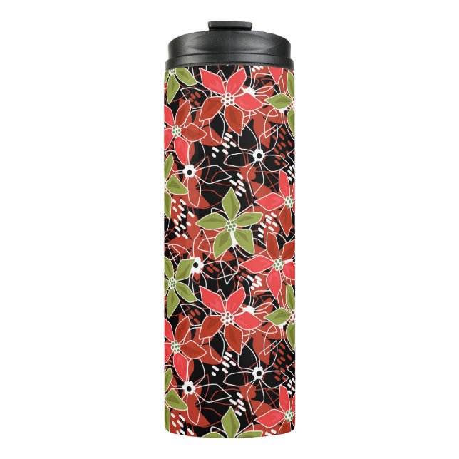 Termo Boceto floral multicolor retro otoño  (Anverso)