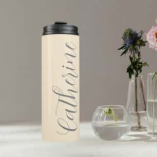 Termo Boda de guiones estilizados de color champagne