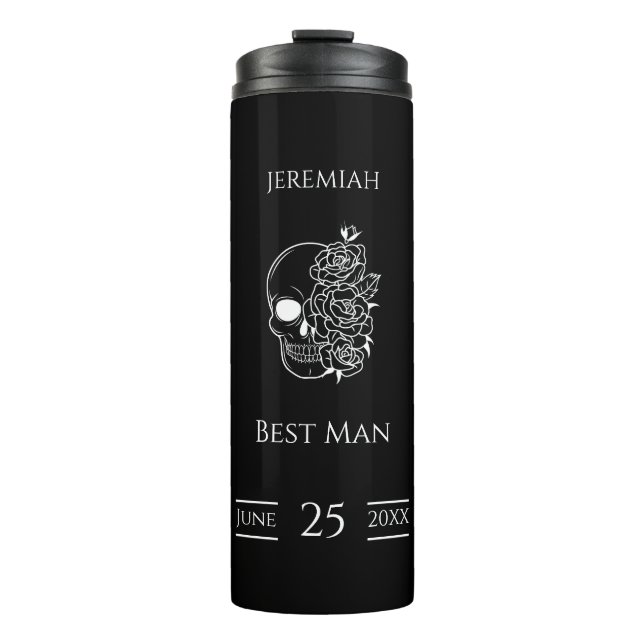 Termo Boda elegante en blanco y negro Mejor regalo para  (Anverso)