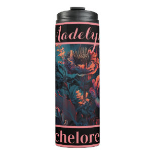 Termo Boda floral gótica moderna dama de honor