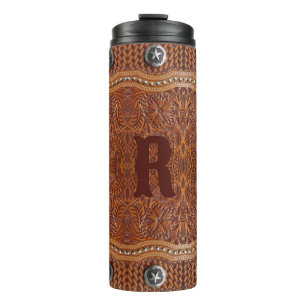 Termo Boda Rústica de Campo al Oeste Monograma de Damas 