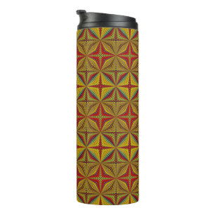 Termo Bohemia Hippie Rojo Amarillo Vintage