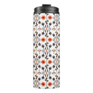 Termo Bohemio a rayas florales: cosecha a mano.