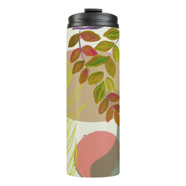 Termo Boho Botánico Amarillo Verde (Anverso)