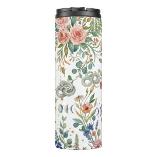 Termo Boho Floral Celestial Luna & Serpientes Botánico