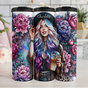 Termo Boho Floral Iced Coffee Dream