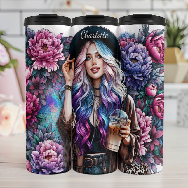 Termo Boho Floral Iced Coffee Dream (Subido por el creador)