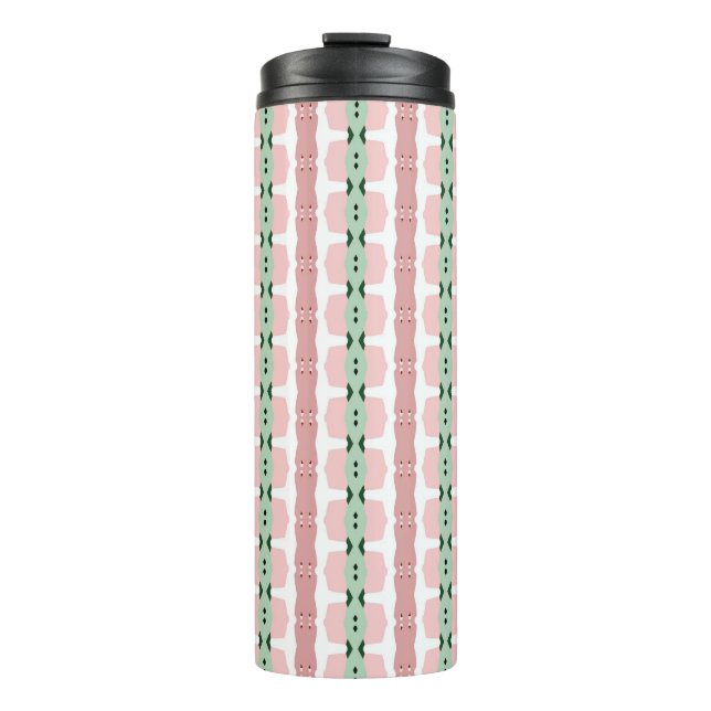 Termo Boho Funky Retro Ecléctico Pastel Navidades Stripe (Anverso)