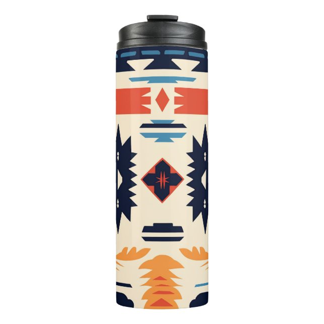 Termo Boho geométrico azteca tribal del suroeste (Anverso)
