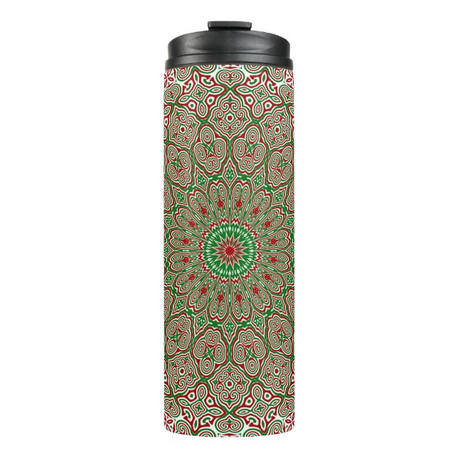 Termo Boho Hippie Funky Trippy Ornate Navidades Mandala (Anverso)