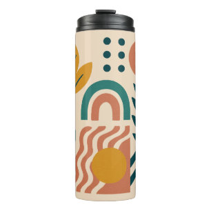 Termo Boho moderno Resumen arte en la pared de la natura