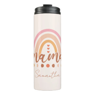 Termo Boho Rainbow Mama con las fases lunares