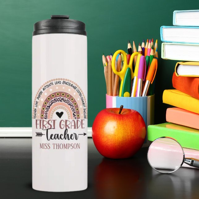 Termo Boho Rainbow Tumbler for 1st Grade Teacher (Subido por el creador)