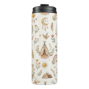 Termo Boho Teepee Aventura en el Bosque Travel Tumbler