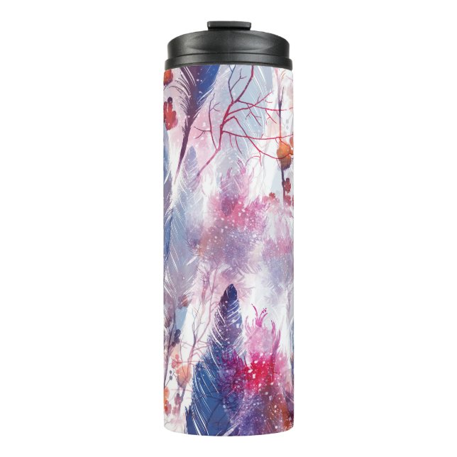 Termo Boho Twigs and Feathers: Arte de moda (Anverso)