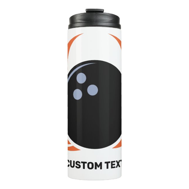 Termo Bola de bolas de texto personalizado con llama (Anverso)