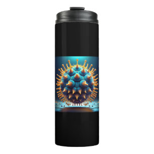Termo Bola de Esporas Azul y Amarillo