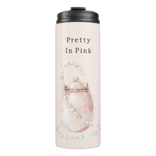 Termo Bolso de perlas rosa rubor