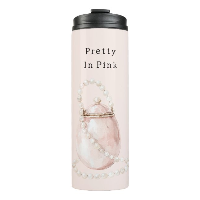 Termo Bolso de perlas rosa rubor (Anverso)