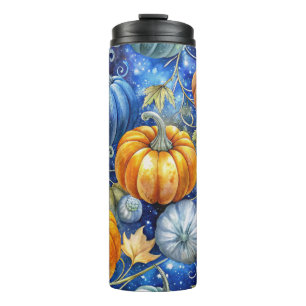 TERMO BOMBAS AZULES Y NARANJAS DE OTOÑO BRILLANTES