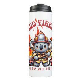 Termo Bombero Koalificado / Bombero con fuego y llamas