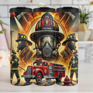 Termo Bomberos y Camión de Bomberos