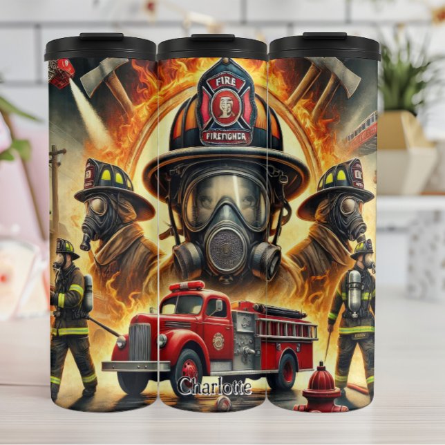 Termo Bomberos y Camión de Bomberos (Subido por el creador)