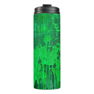 Termo Bonita superficie verde antigua con textura de got