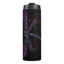 Bonito Dragonflies azul púrpura en negro