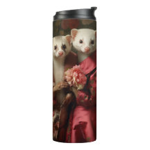 Bonito en hurones rosados