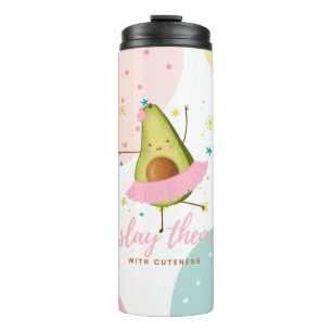 Termo Bonito Girly Kawaii Aguacate Ballerina Los Slave