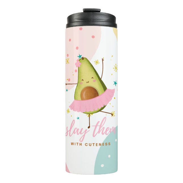 Termo Bonito Girly Kawaii Aguacate Ballerina Los Slave (Anverso)