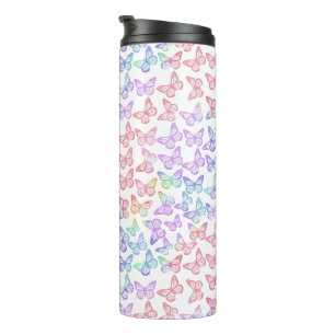 Termo Bonito Girly Pastel Patrón de mariposa Irlandesí