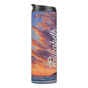Termo Bonito océano azul turquesa Sunset